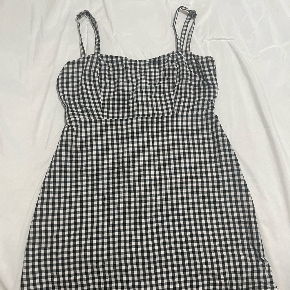 Gingham mini dress